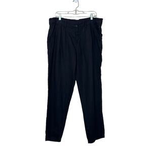 Johnny Was black linen pleated pants size Large